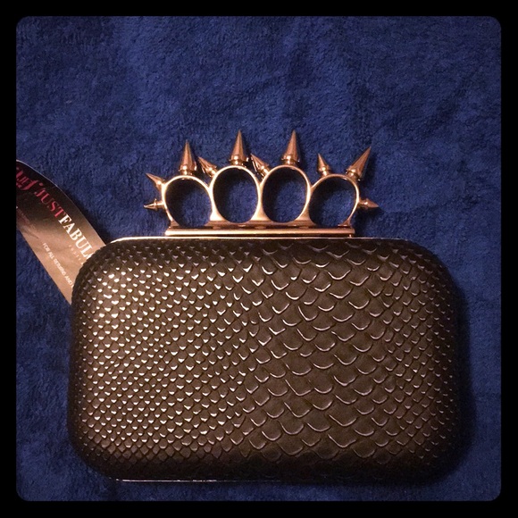 Brass knuckle clutch purse Clearance